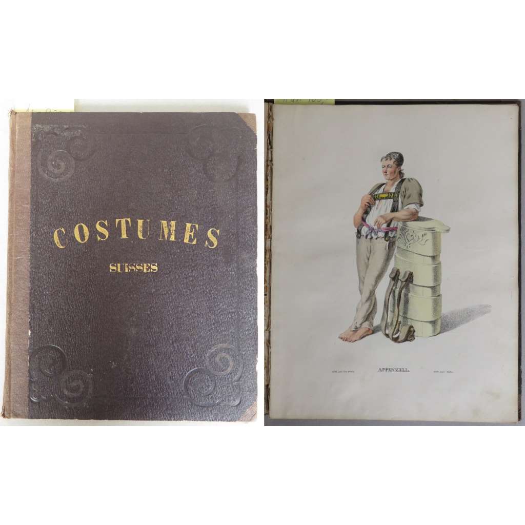 Nouvelle Collection de Costumes Suisses desinés d'après nature, et lithographies par F. N. König, Cahier I., II., III. [móda, oblečení, kroje, Švýcarsko, barevné litografie]