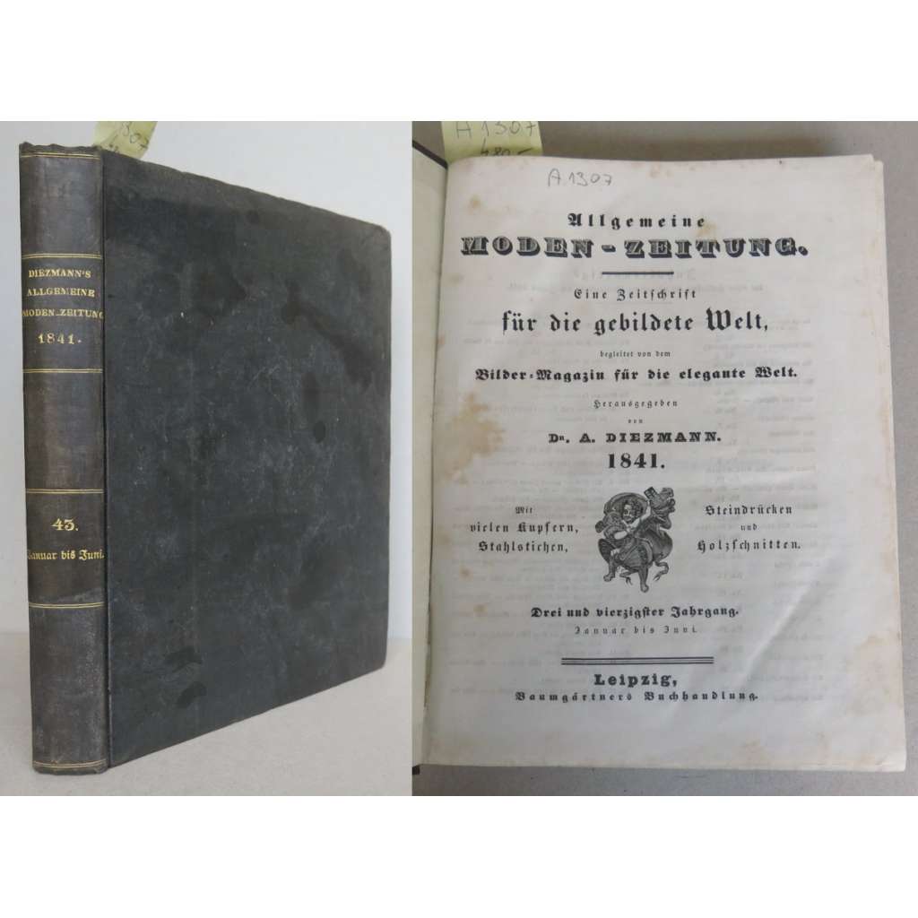Allgemeine Moden-Zeitung. Eine Zeitschrift für die gebildete Welt. ... [móda, kolorované rytiny, staré tisky]