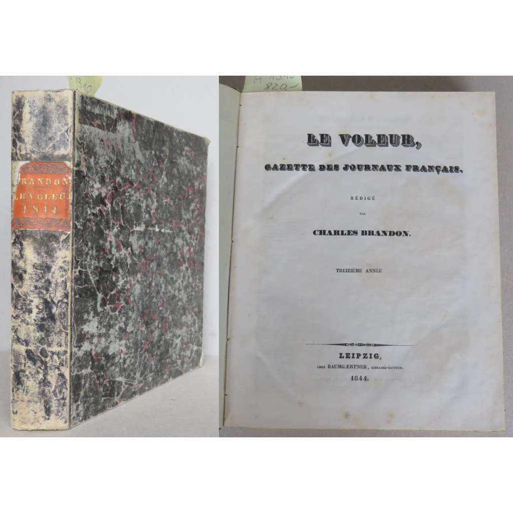 Le Voleur, gazette des journaux francais; treizième année [móda, kolorované rytiny, staré tisky]