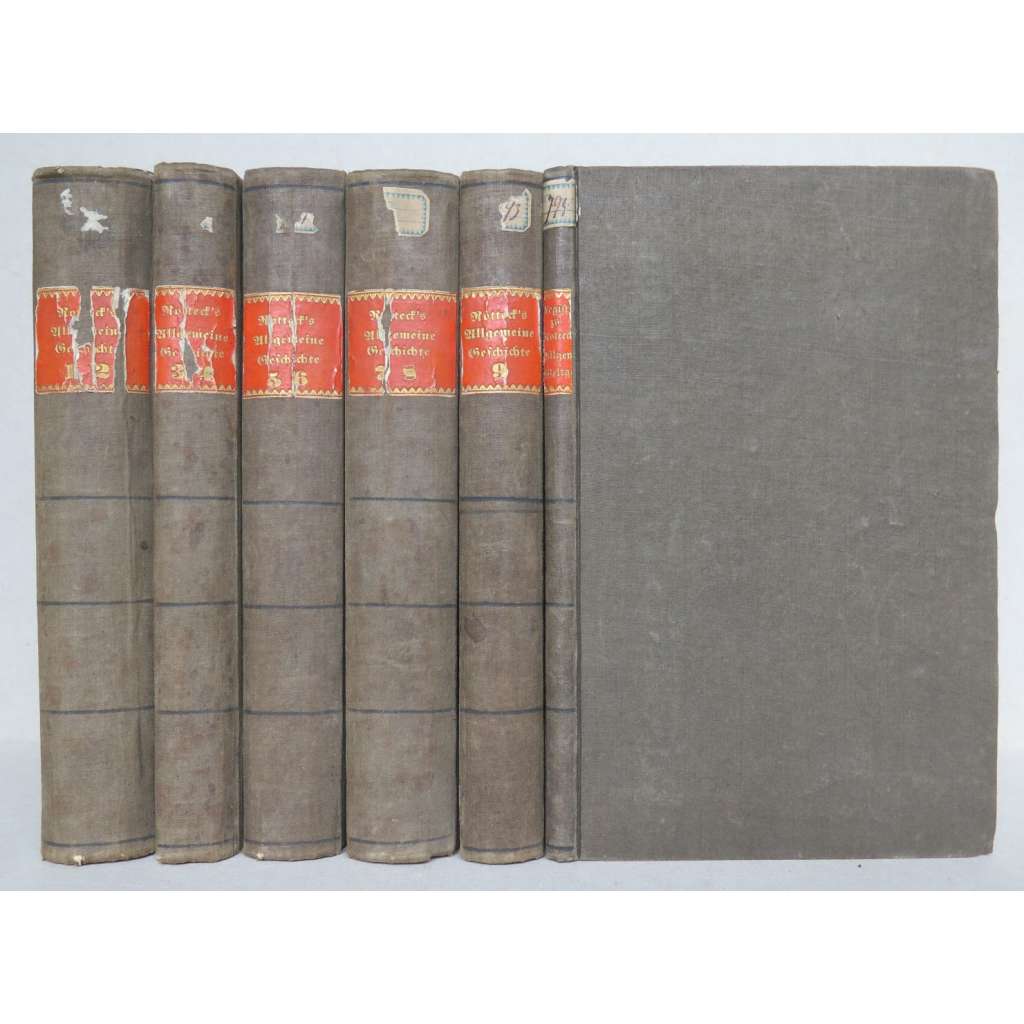 Allgemeine Geschichte vom Anfang der historischen Kenntniß bis auf unsere Zeiten. Für denkende Geschichtsfreunde. Dreizehnte Original-Ausgabe [10 dílů v 6 sv., vazba, dějiny]