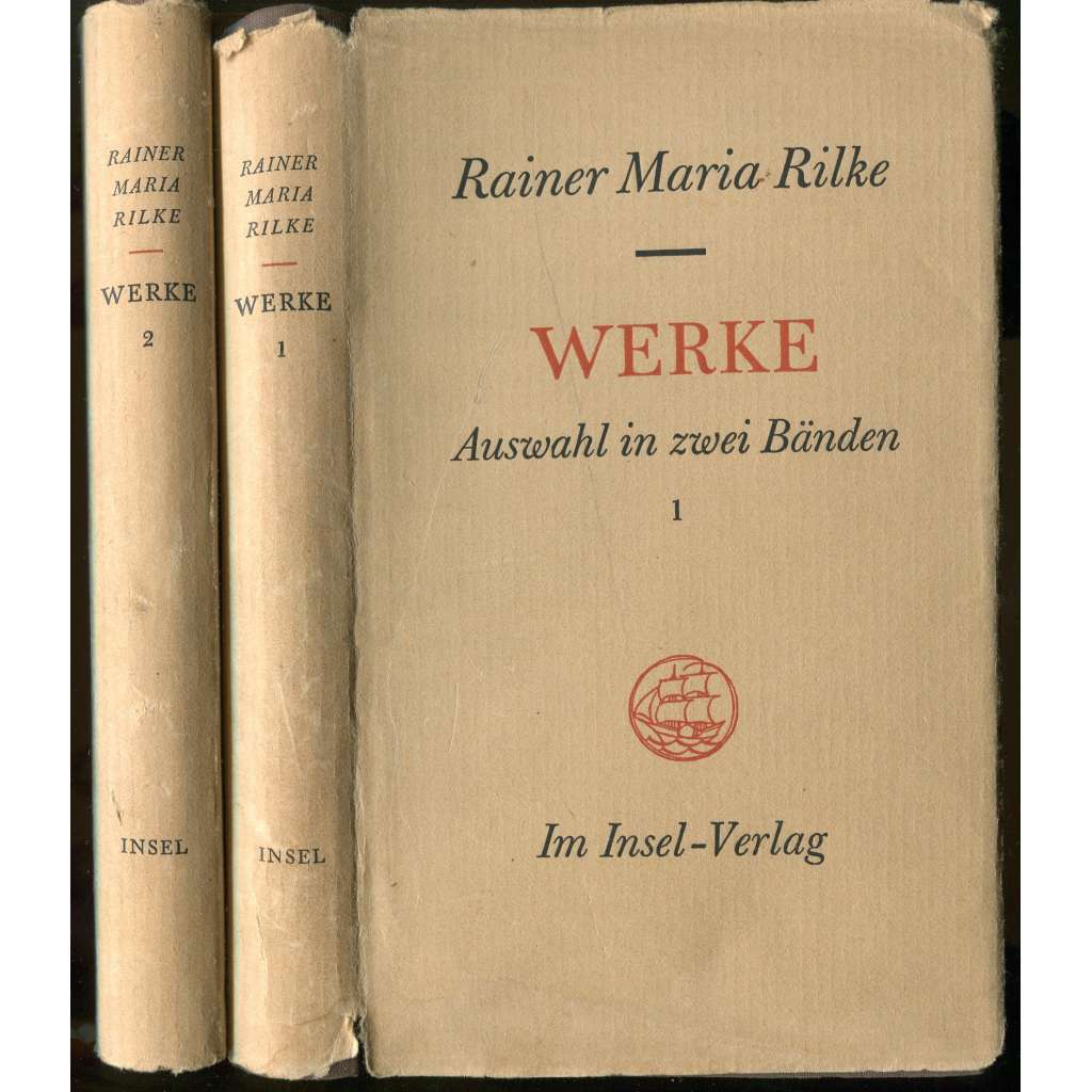 Werke. Auswahl in zwei Bänden. 11.-22. Tausend. Erster Band: Gedichte; Zweiter Band: Prosa	[poezie, próza, německá literatura]