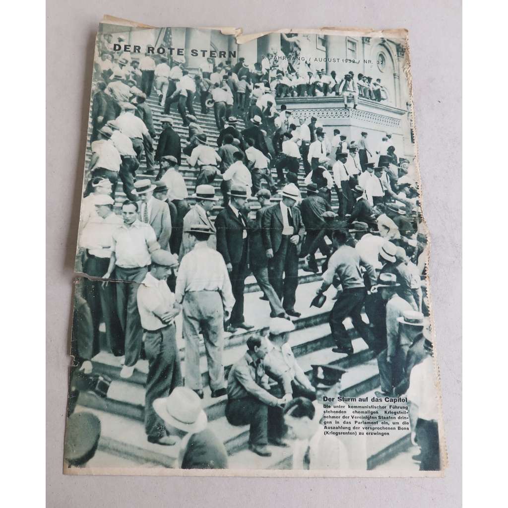 Der rote Stern, August 1932, 9. Jahrgang, Nr. 32 [noviny, komunismus, socialismus, dělnické hnutí, meziválečné období, Německo]