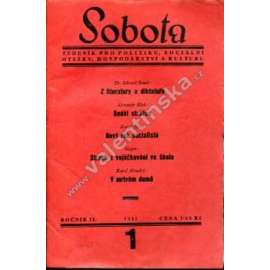Týdeník Sobota, konvolut II. ročníku (1931)