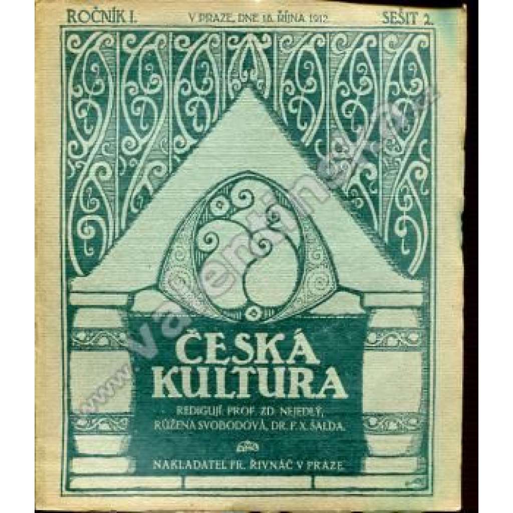 Česká kultura, kompletní I. ročník 1912/1913, časopis