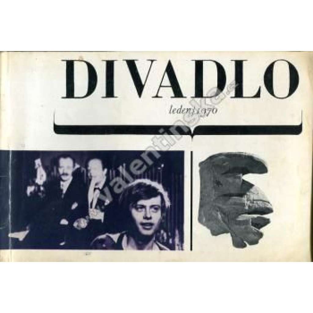 Divadlo leden/1970 (časopis, divadlo, mj. J. M. Domenech Návrat tragiky, J. Černý Dynamika hereckého projevu; fotografie, Mir. Tůma, Hucek, Jasanský, Josef Koudelka; obálka Libor Fára)