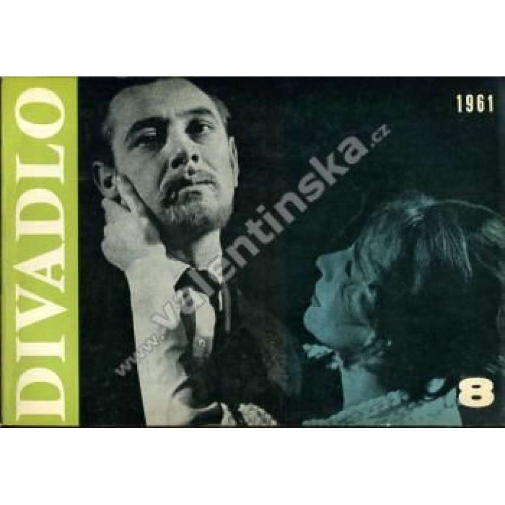 Divadlo 8/1961(časopis, divadlo, mj. Scénografie a herec, Gérard Philipe, Herecká osobnost Rudolf Hrušínský, Poslední Martinů - obálka Libor Fára)