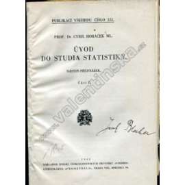 Úvod do studia statistiky, část I. (statistika, první republika)
