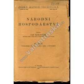 Národní hospodářství, díl II. (edice: Česká matice technická, č. 103) [národohospodářství, ekonomie, první republika]