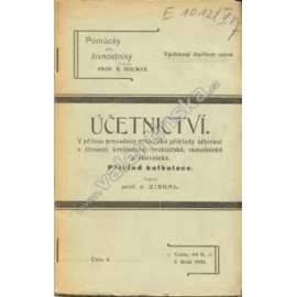 Účetnictví (edice: Pomůcky pro živnostníky, č. 4) [příručka, živnost - krejčovství, truhlářství, obuvnictví, zámečnictví]