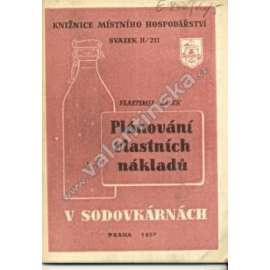 Plánování vlastních nákladů v sodovkárnách + dopis (edice: Knižnice místního hospodářství, sv. II/211) [sodovkárna, účetnictví, plánování; věnování, podpis a dopis Vlastimil Šálek