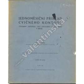 Jednoměsíční příklad cvičného kontoru. Továrny "Saponal" akc. svíčkarny a mydlárny v Brně (účetnictví, učebnice, první republika)