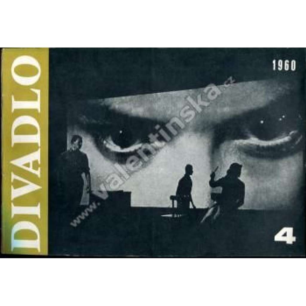 Divadlo 4/1960 (časopis, divadlo, mj. Čechov vypravěč a dramatik, L. Suchařípa - Zkušební období, K druhému programu Laterny magiky, O. Stukalov - Domek z karet; obálka Libor Fára, fotografie Miloň Novotný)