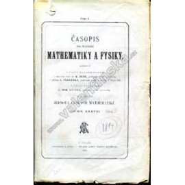 Časopis pro pěstování mathematiky a fysiky, roč. 38, 1908-1909, číslo I-V. (časopis, matematika, fyzika)