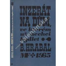 Inzerát na dům, ve kterém už nechci bydlet (edice: Boje, sv. 140) [povídky; obálka Jiří Šalamoun]