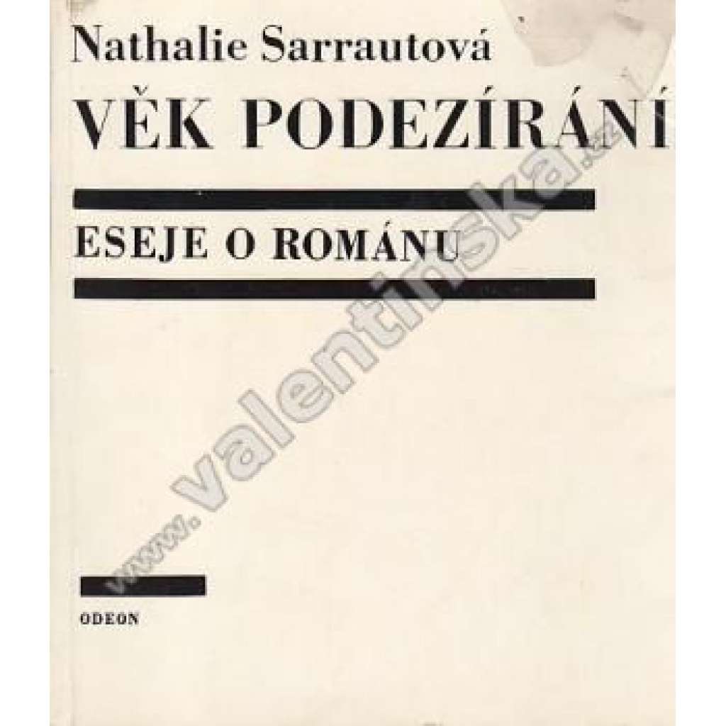 Věk podezírání. Eseje o románu (literární esej, nový román, mj. Od Dostojevského ke Kafkovi [Franz Kafka], Věk podezírání; obálka Libor Fára)