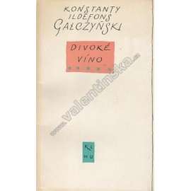Divoké víno (edice: Plamen, sv. 3) [poezie; obálka Václav Bláha]