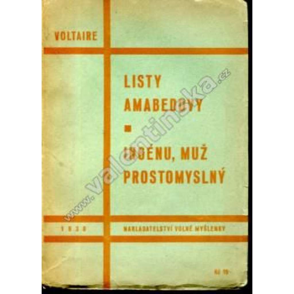 Listy Amabedovy. Ingénu, muž prostomyslný