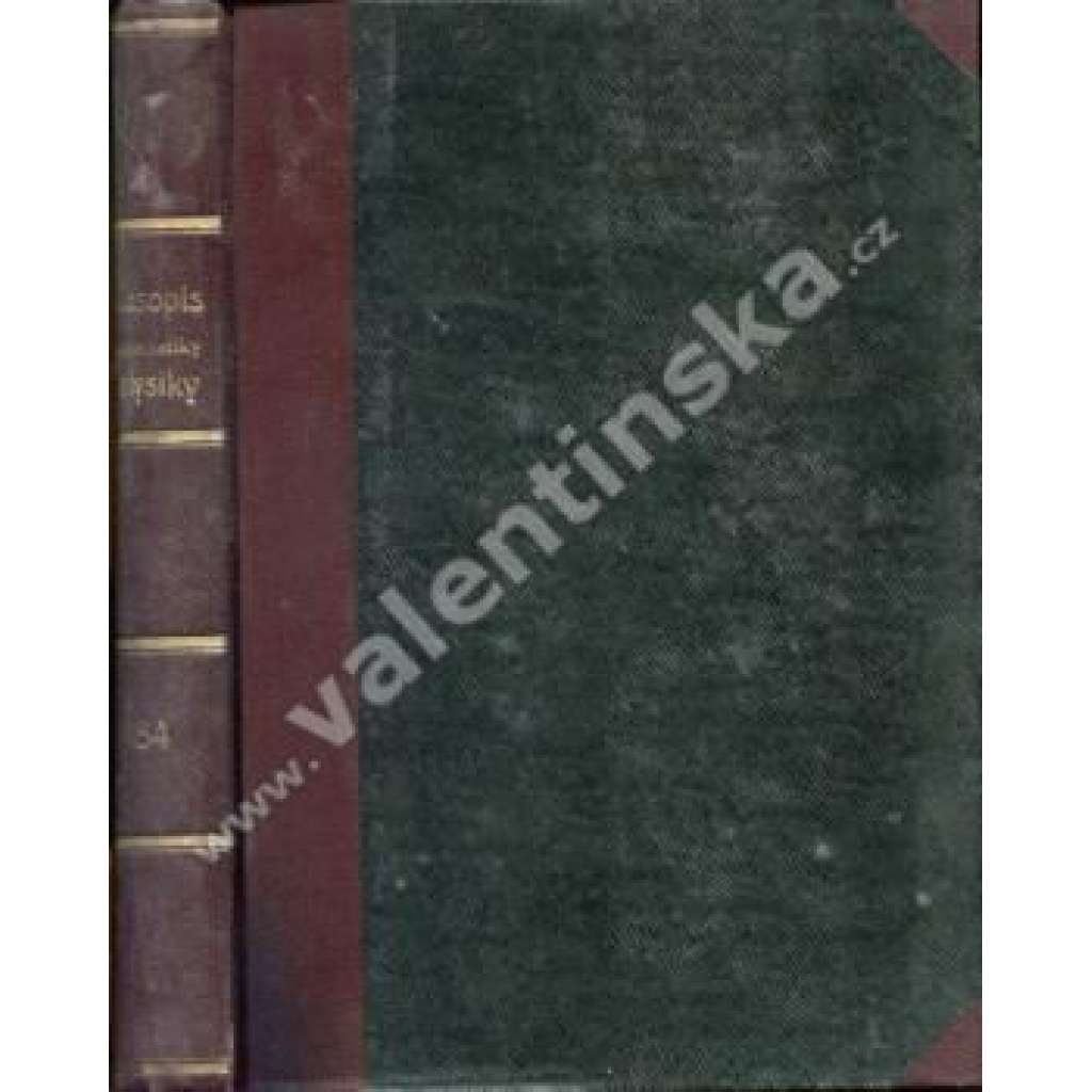 Časopis.... matematiky a fysiky,  LIV. (1925)