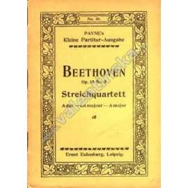 Streichquartett  A dur-La majeur- A major (noty, smyčcový kvartet, housle, viola, violoncello)