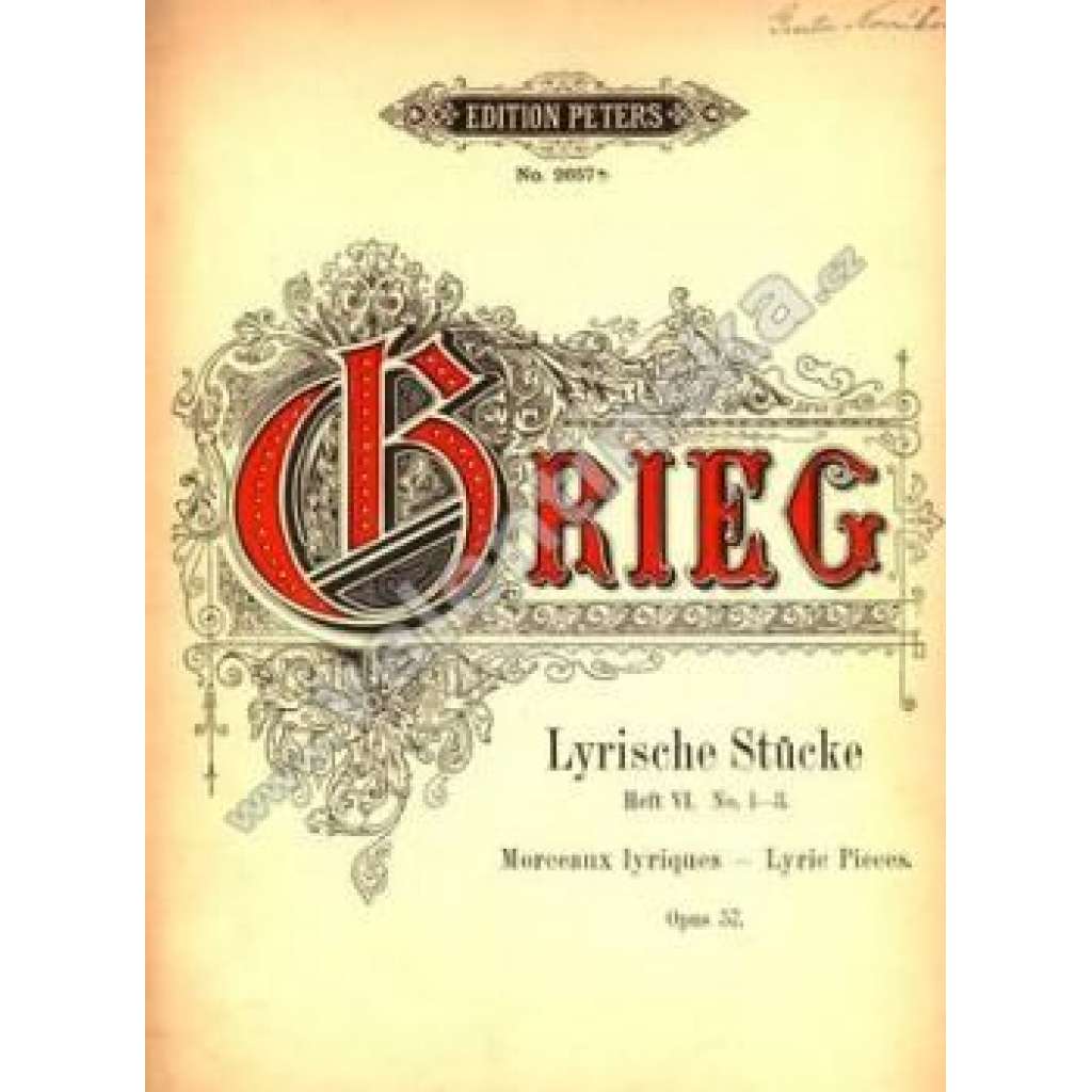 Lyrische Stücke. Heft VI. No. 1-3. (noty, piano - klavír)