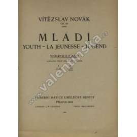 Mládí. Violino e piano (noty, housle a piano - klavír)