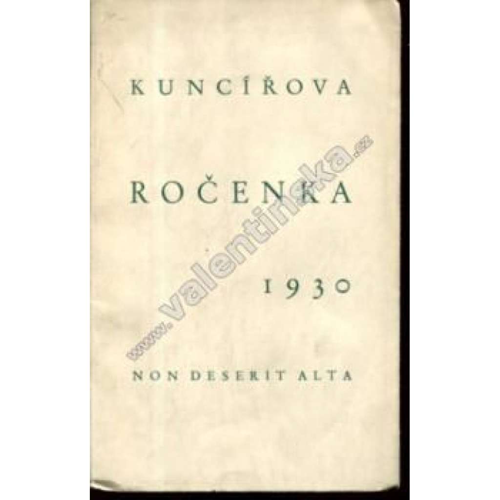 Kuncířova ročenka, 1930
