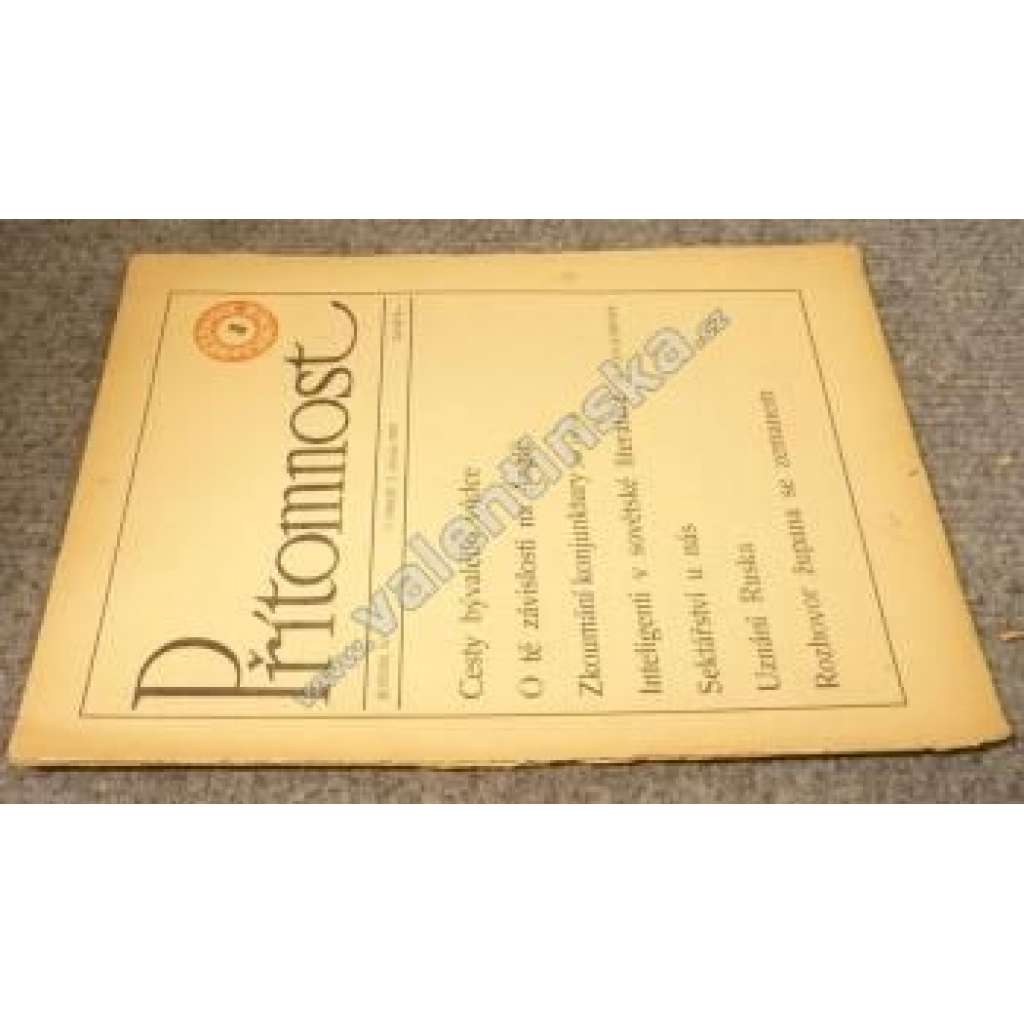 Přítomnost, 8/IV. (1927) (časopis, politika, první republika, mj. Cesty bývalého vůdce; Jiří Hejda - Zkoumání konjunktury; M. Papoušková - Inteligenti v sovětské literatuře; Sektářství u nás; Uznání Ruska [Rusko])