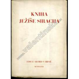 Kniha Ježíše Siracha (Edice: Akord, sv. 42) [Bible, Starý zákon]