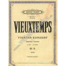 Vieuxtemps. Viertes Konzert (noty, housle, piano - klavír)