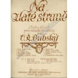 Na zlaté struně. Sešit 1. (noty, housle, klavír - piano, mj. Pochod, valčík, polka)