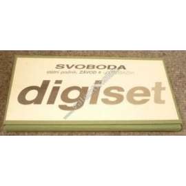 Digiset, závod Svoboda (řez písma, vzorník, typografie, mj. Times, Garamont, Baskerville, Marconi, Bodoni, Tempora)