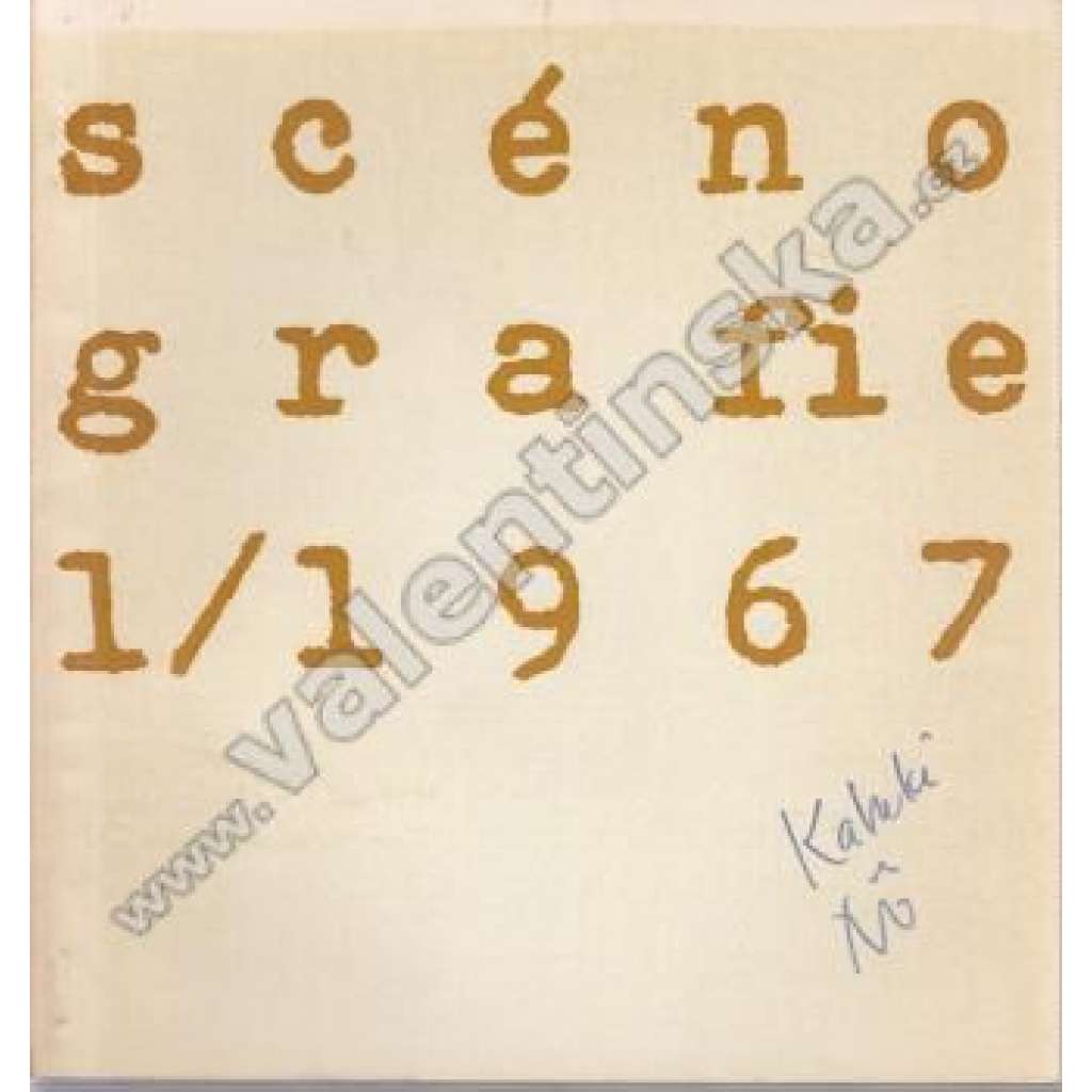 Scénografie, 1/1967 (časopis, divadlo, mj. Rozvoj japonského divadelního umění; Kvetoucí sochy; Drama Kabuki; Nishikigi; Moderní jevištní výtvarnictví v Japonsku)