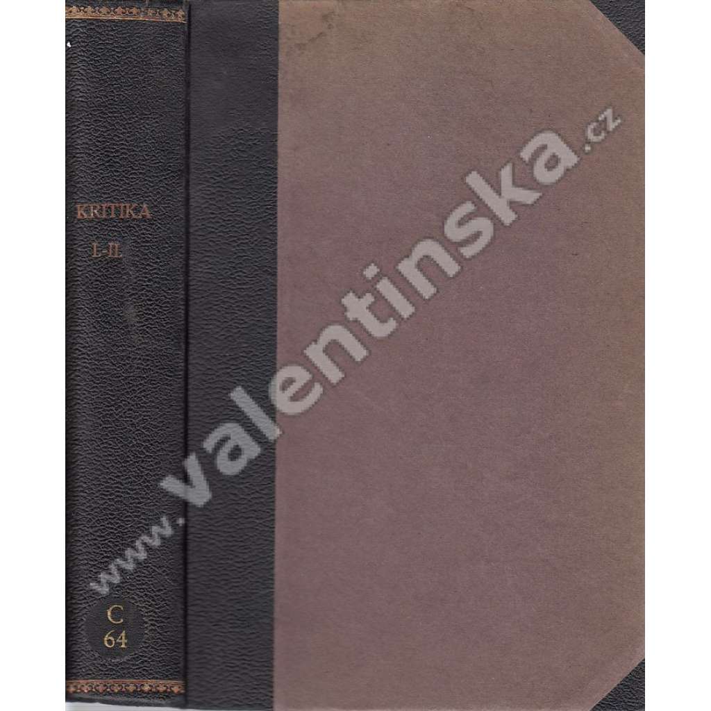 Kritika, roč. I. a  II. (1924-25) (beletrie, poezie, mj. J. Hořejší - Za Jiřím Wolkerem; K. Toman - Lenin; J. Wolker - Samota; F. X. Šalda - Kritka tvořivá, Jiří Wolker; Futurismus na rozcestí; Okleštěný Shakespeare; Juan Gris)