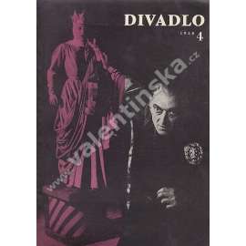 Divadlo - duben/1958 (časopis, mj. Julius Fučík a divadelní avantgarda, Tylův Hus v Ostravě, O Jiřím Mahenovi a nové inscenaci Janošíka; obálka Libor Fára)