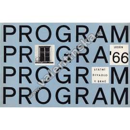 Program - leden 1966. Státní divadlo v Brně (divadlo, hudba, Brno, mj. Leonard Bernstein O hudbě a hudební komedii; Znovu o Janáčkovi)