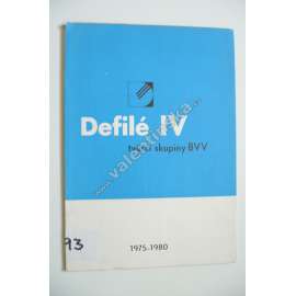 Defilé IV. Tvůrčí skupiny Brněnských veletrhů a výstav 1975-1980 (Brno, Brněnské veletrhy, katalog výstavy, fotografie, projekty, průmysl; graf. úprava Jan Rajlich)