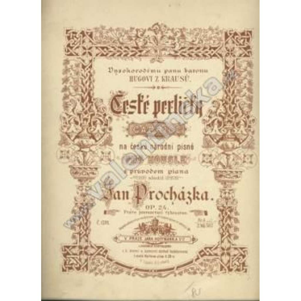 České perličky. Caprice na české národní písně pro housle s průvodem piana (noty, housle, piano - klavír)