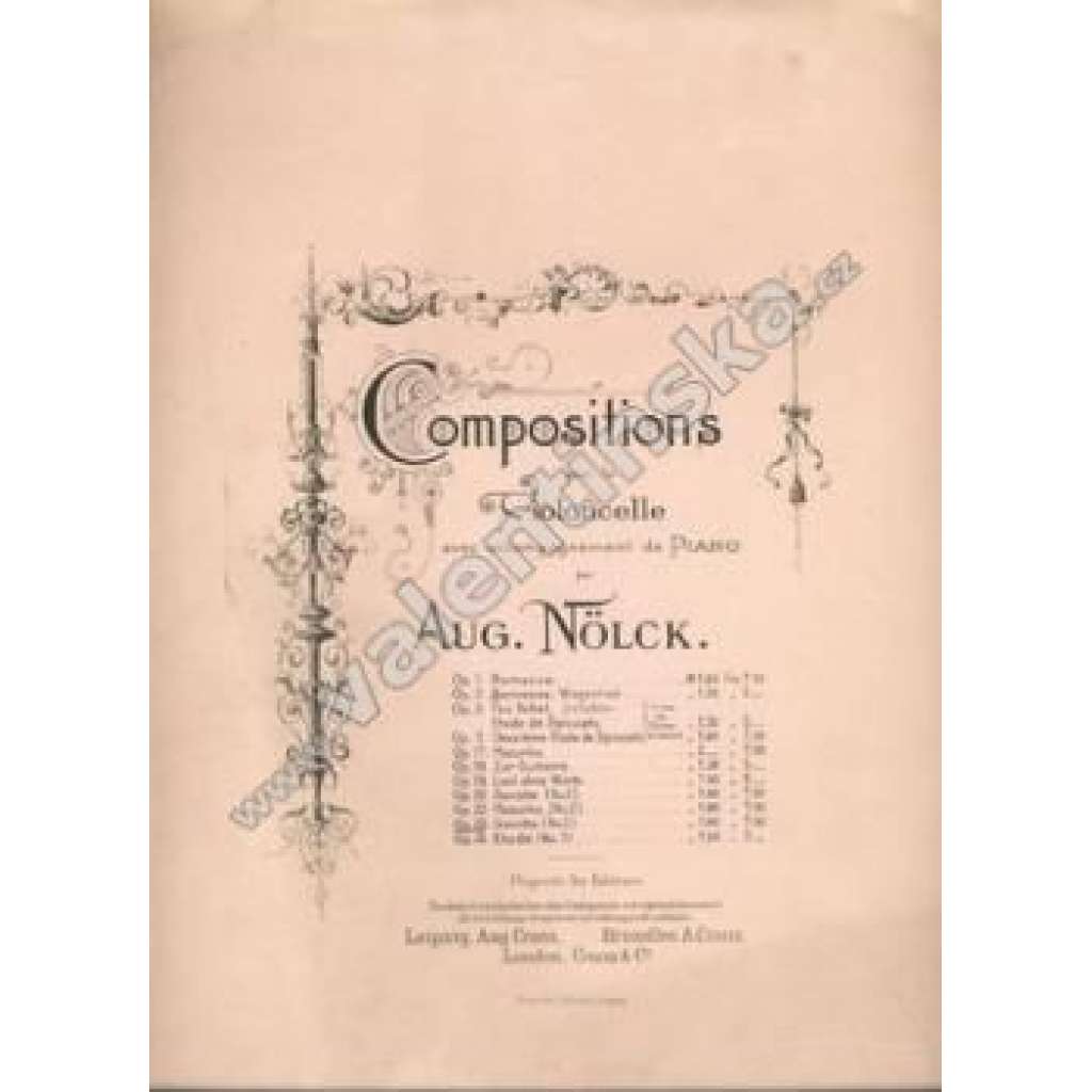 Compositions pour le Violoncelle