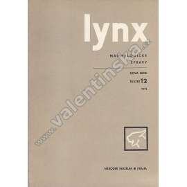 Lynx. Mammaliologické zprávy, nová série 12 / 1971 (časopis, zoologie, mj. Migrace losa ve střední Evropě, K výskytu netopýra brvitého v Čechách)