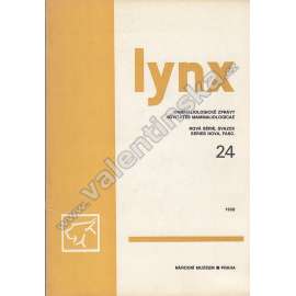 Lynx. Mammaliologické zprávy, nová série 24 / 1988 (časopis, zoologie, mj. Počátky a vývoj populace losa, Výskyt rejska horského, Zástřel mývalovce kuního)