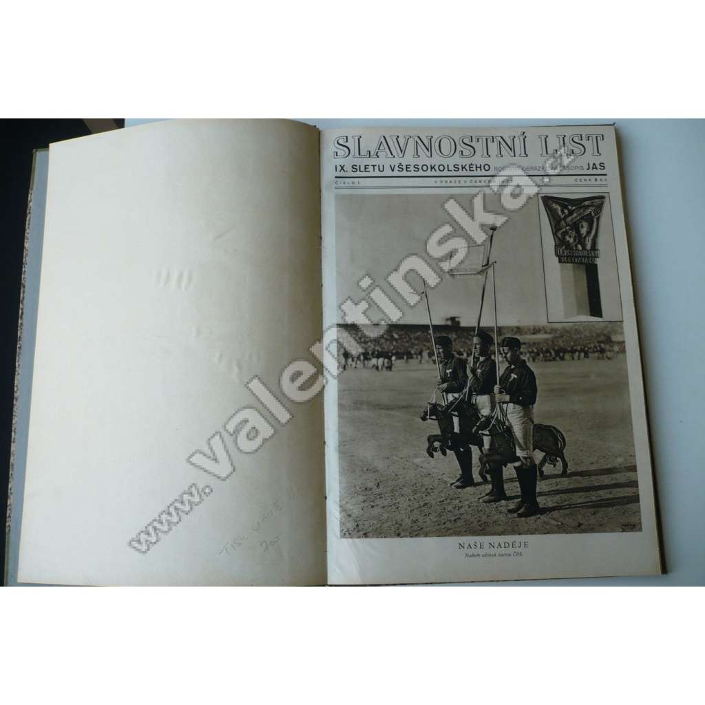 Jas. Slavnostní list - IX. Slet všesokolský 1932