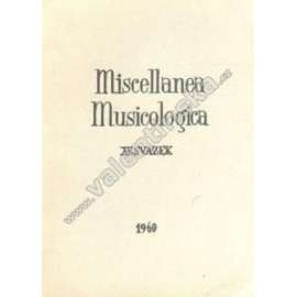 Miscellanea Musicologica  XV./1960