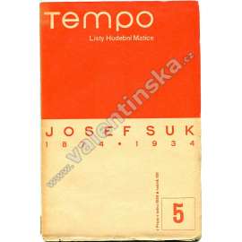 Josef Suk (Tempo 1934 - listy hudební matice) -  typografie Ladislav Sutnar