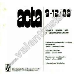 Acta, ročník 3, číslo  9-12, rok 1989