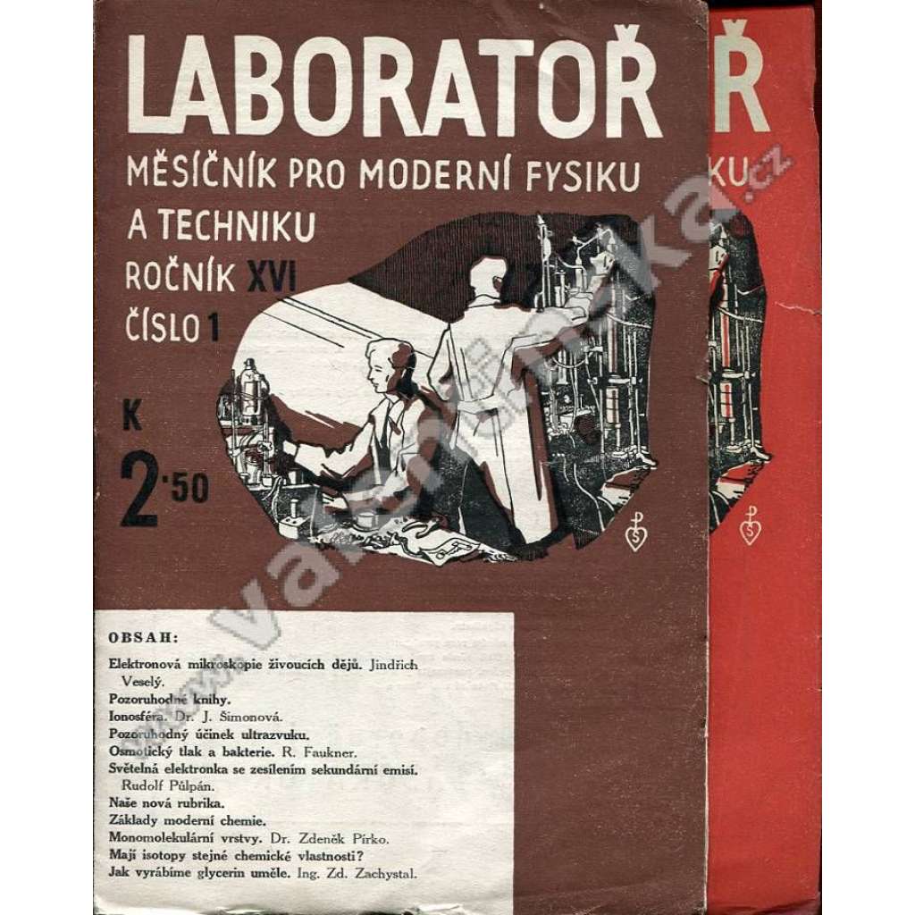 Laboratoř, r. XVI. (1942), čísla 1 a 3.