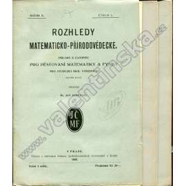 Rozhledy matematicko-přírodovědecké, 1930-31