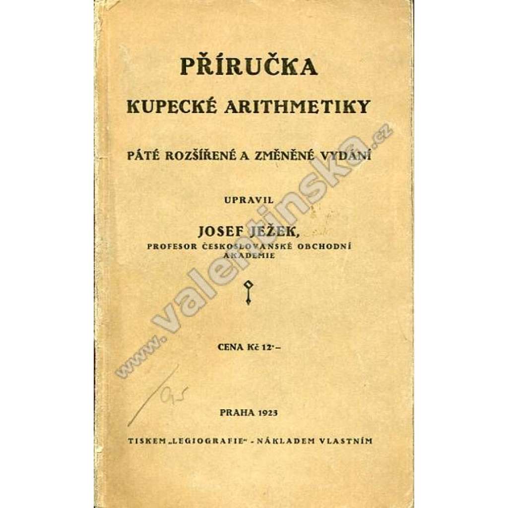 Příručka kupecké arithmetiky