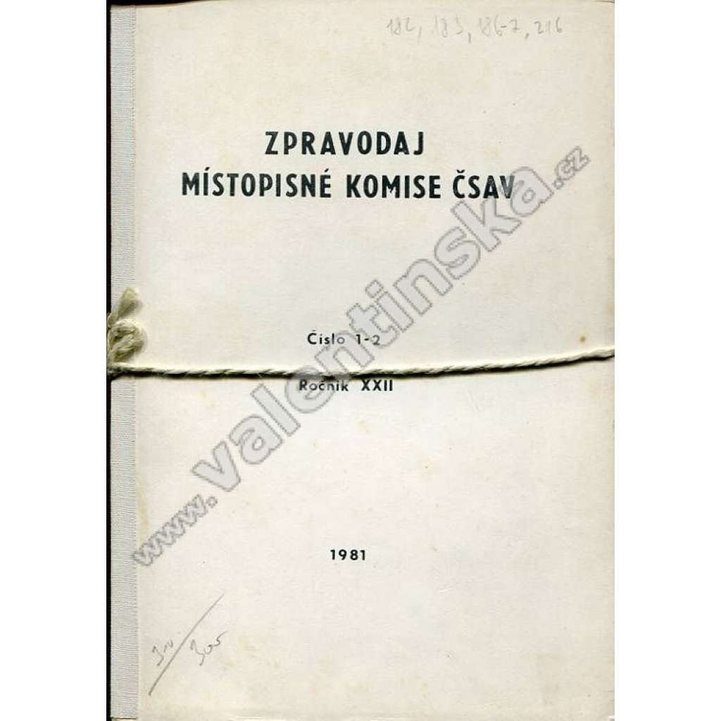 Zpravodaj Místopisné komise ČSAV, 1981