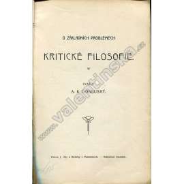 O základních problemech kritické filosofie (filozofie, mj. Aristoteles, Hegel, Kant, Sokrates)