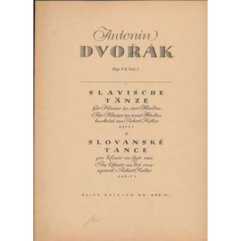 Slovanské tance Op.72, Vol.I.